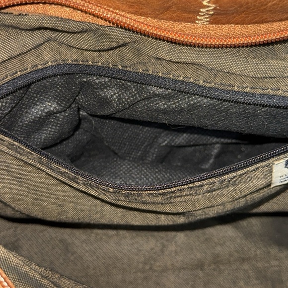 Air One Brown Vintage Pebbled Leather Medium Shoulder Bag Everyday Bag Purse - Picture 13 of 14